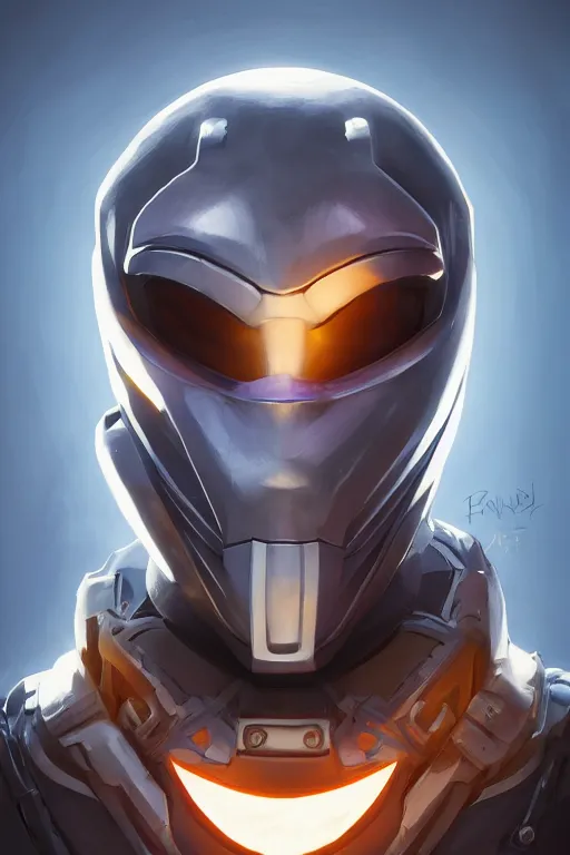 Image similar to epic mask helmet robot ninja portrait stylized as fornite style game design fanart by concept artist gervasio canda, behance hd by jesper ejsing, by rhads, makoto shinkai and lois van baarle, ilya kuvshinov, rossdraws global illumination radiating a glowing aura global illumination ray tracing hdr render in unreal engine 5