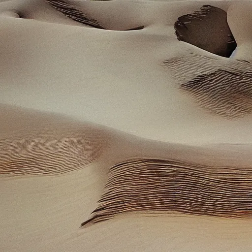 Prompt: dune sandworm with the face of Joe Biden; sand dunes in background; photorealistic, cctv