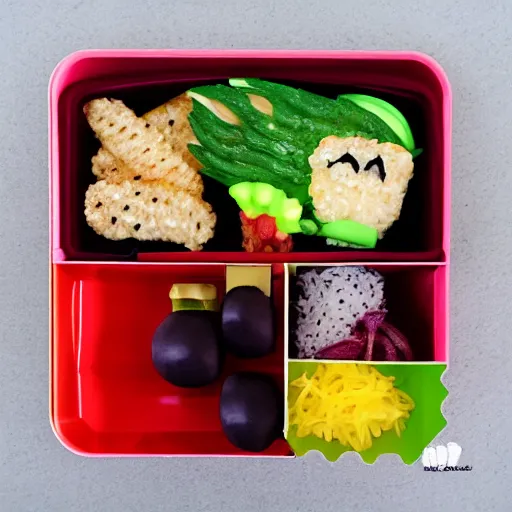 Prompt: samurair bento box