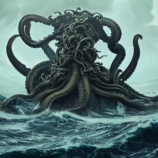 Prompt: a demonic kraken rising out of a stormy sea, intricate artwork by Tooth Wu and wlop and beeple. octane render, trending on artstation, greg rutkowski very coherent symmetrical artwork. cinematic, hyper realism, high detail, octane render