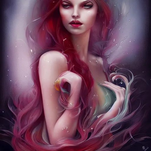 Prompt: oil liquid by anna dittmann