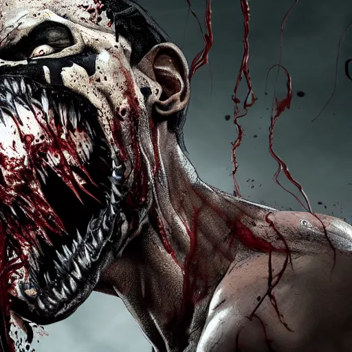 Prompt: Venom In The Walking Dead 4K quality super realistic