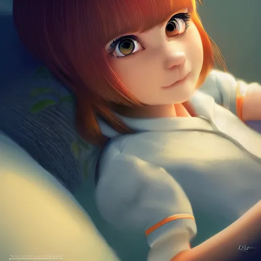 Prompt: little girl in pajama. digital artwork made by ilya kuvshinov, inspired by zootopia, highly detailed, realistic,