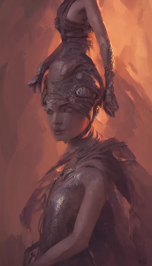 Image similar to a finely detailed full body portrait of a dusky queen in a medieval warzone, symmetrical facial features, intricate, elegant, digital painting, trending on Artstation, concept art, smooth, sharp focus, illustration, by Ruan Jia and Mandy Jurgens and Artgerm