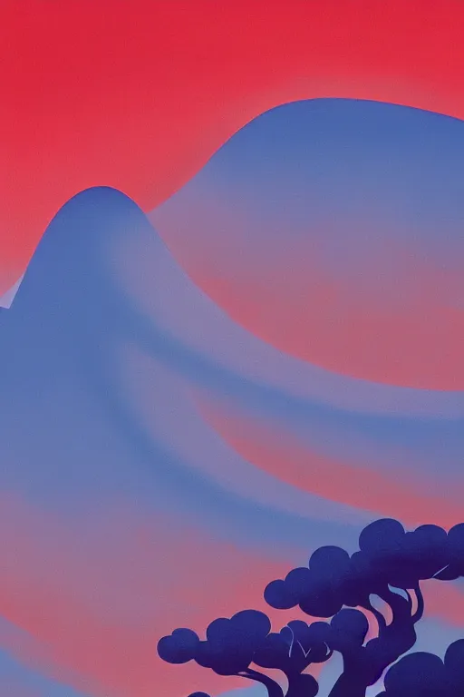 Image similar to A beautiful ultra detailed matte painting a sky in the wind vivid colors, by Eyvind Earle, trending on artstation