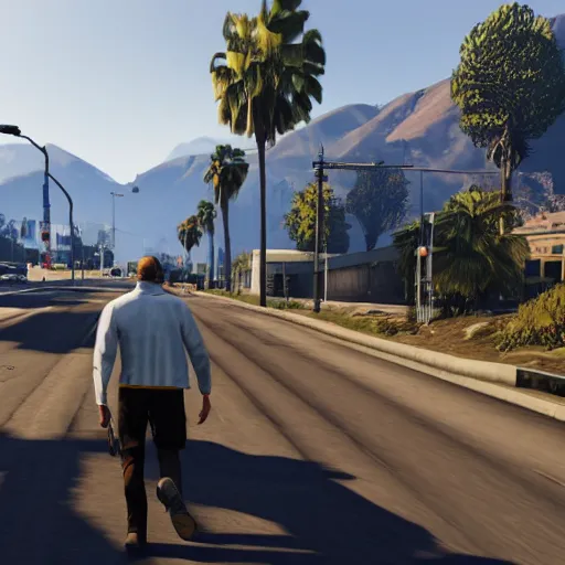 Image similar to a photo of a photorealistic grand theft auto v