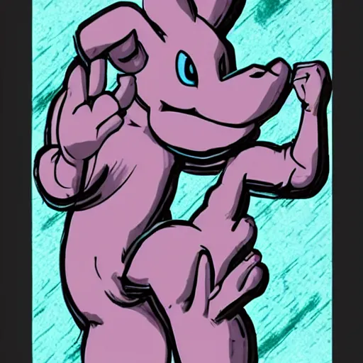 Prompt: hot topic shirt mewtwo