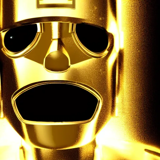 Prompt: hiphop gangsta robot, gold mouth, led screens, expressive, photo realistic, dramatic cinematic lighting, octane render, 4 k, ultra detailed