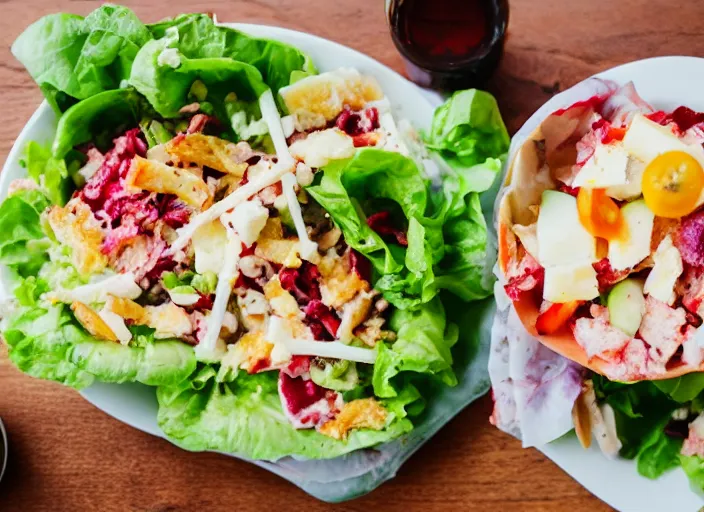 Prompt: dslr food photograph of wedge salads 8 5 mm f 1. 8