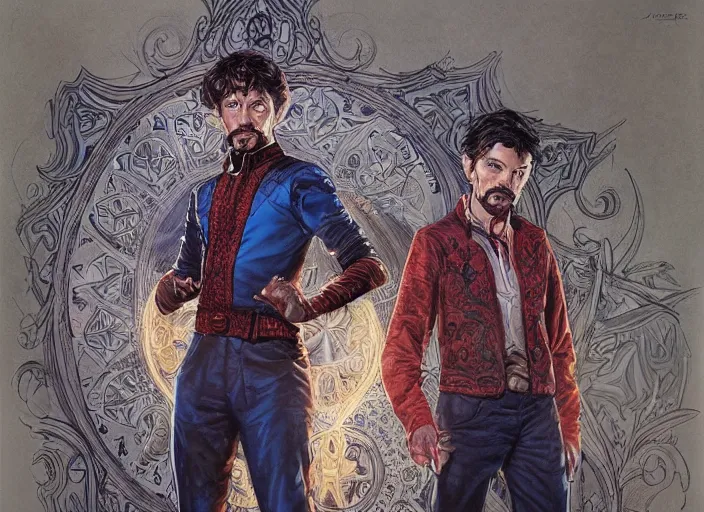 Image similar to a highly detailed magical portrait of stephen strange, james gurney, james jean