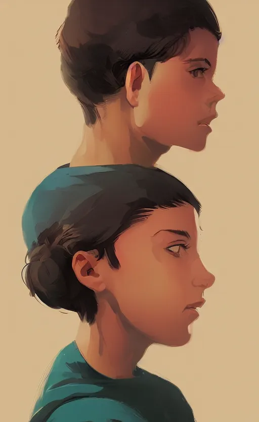 Image similar to a front view portrait of a hispanic student illustration by atey ghailan