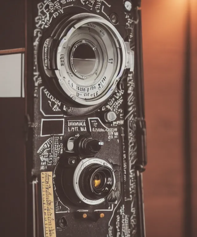 Prompt: high quality presentation photo of a functioning time machine in 1888, photography 4k f1.8 anamorphic bokeh 4k Canon Nikon