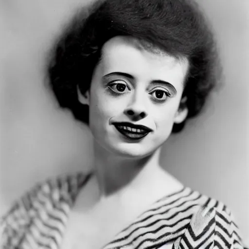 Prompt: dslr photo portrait still of young elsa lanchester, 8 5 mm, f 1. 8, by karoly grosz,