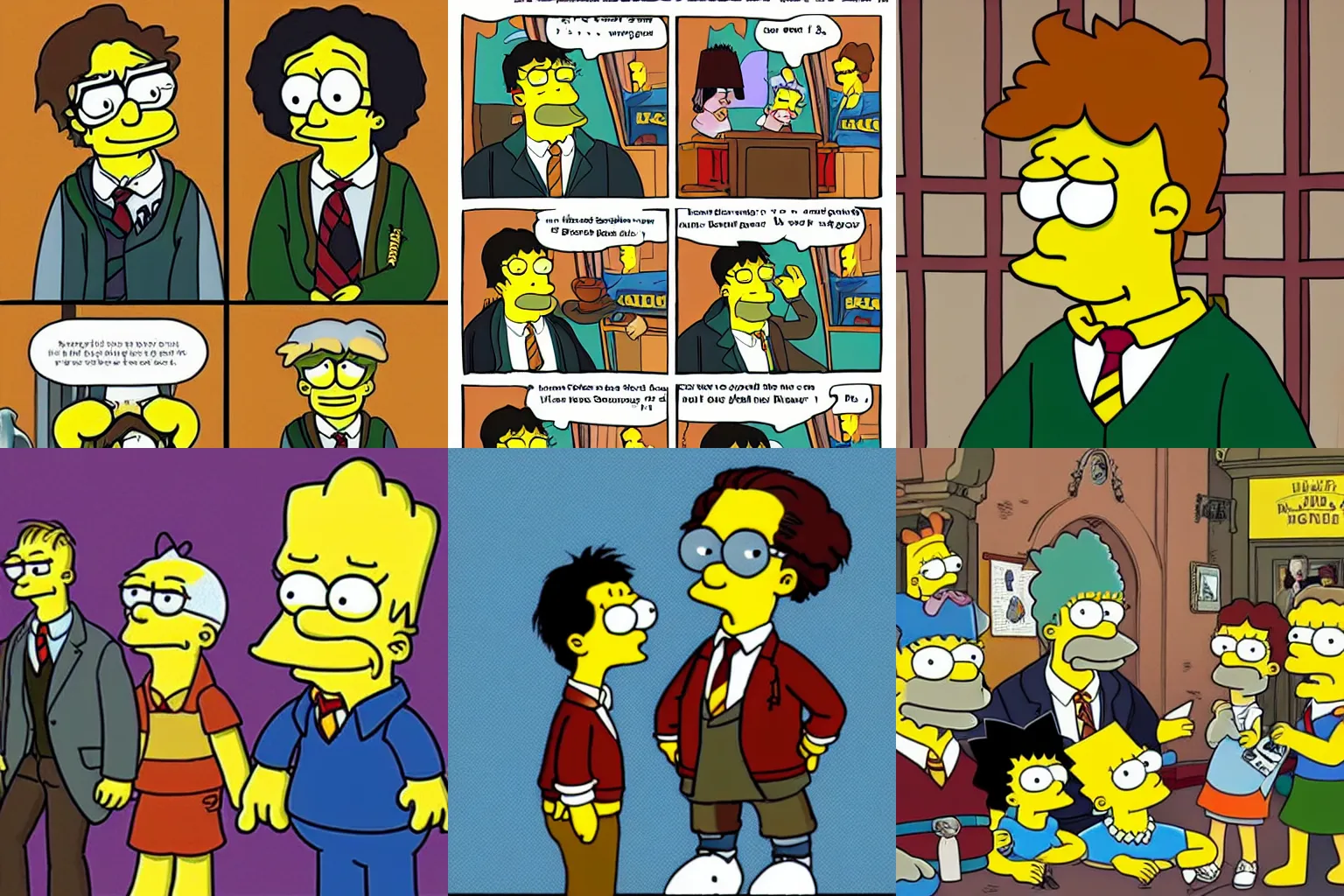 Prompt: harry potter as a simpsons character