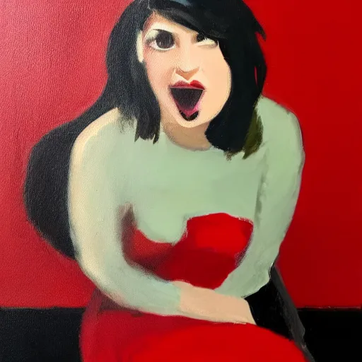 Image similar to hedgehog lady in the style of michael carson