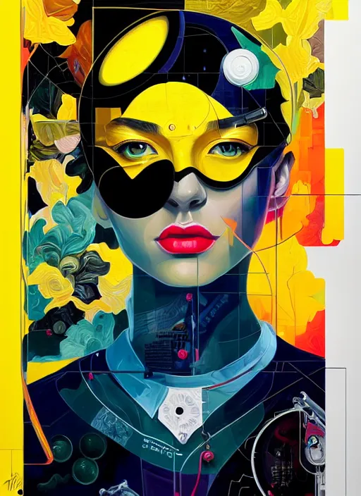 Prompt: brain dimensions, yellow and black, afremov, tristan eaton, victo ngai, rhads, ross draws, hyperrealism, intricate detailed