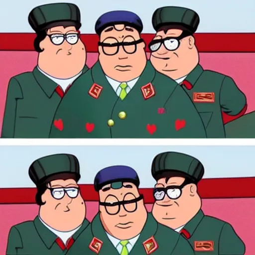 Image similar to Peter Griffin in north korea