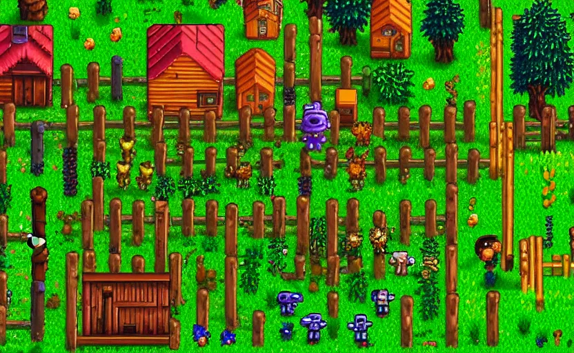 Image similar to frogs playing stardew valley, highly detailed, extremely high quality, hd, 4 k, 8 k, professional photographer, 4 0 mp, lifelike, top - rated, award winning, cinematic, realistic, detailed lighting, detailed shadows, sharp, no blur, edited, corrected, trending