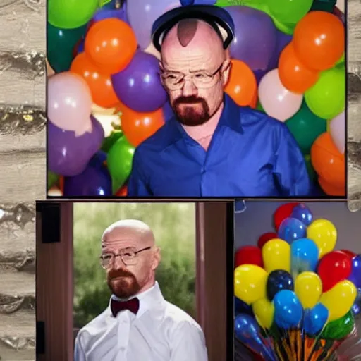 Image similar to Walter white in a birthday party