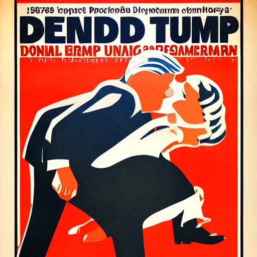 Prompt: 1 9 3 7 german poster donald trump, poster art