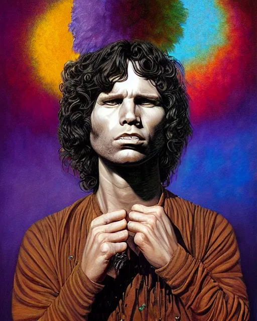 Prompt: jim morrison, by chad knight, erin hanson, mandy jurgens, hannah yata and kay sage