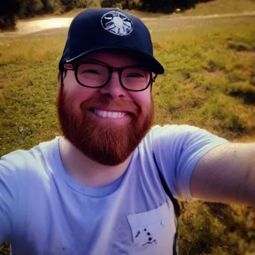 Image similar to jesse cox smiling selfie