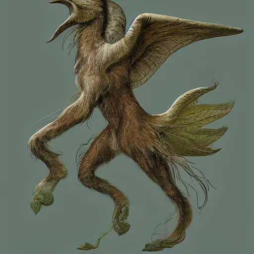 Image similar to mythical creatures, naturalist illustration,