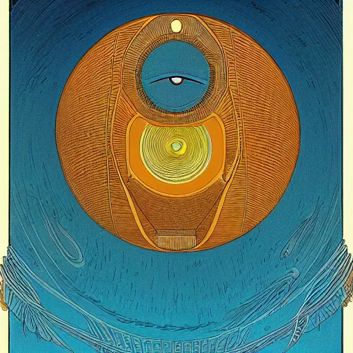 Image similar to eye of hours in the style of moebius, egypt