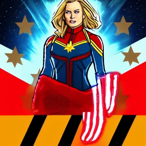 Prompt: Trump as captain marvel