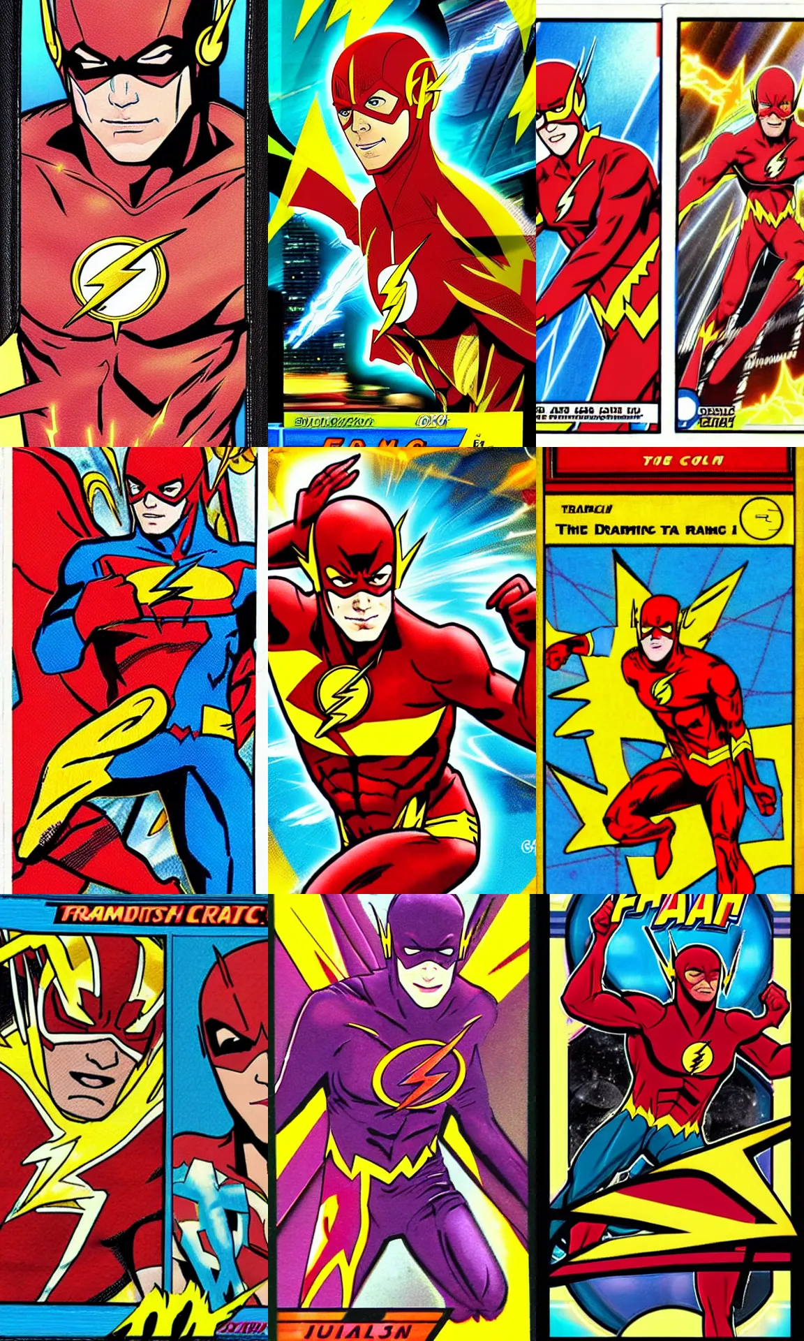 Prompt: ! dream a photo of a trading card featuring dc comics'the flash, vibrant superhero comic style art, highly detailed, in the style of pokemon trading card game