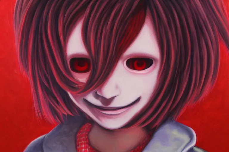 Image similar to infinitely detailed oil painting of yume nikki, by emi kuraya, atmospheric