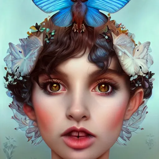 Image similar to fairy portrait, Pixar style, by Tristan Eaton Stanley Artgerm and Tom Bagshaw.