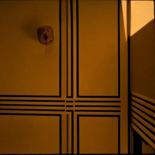 Image similar to noisy color photograph of a liminal space by Quentin Tarantino, minimalist, oddly familiar, cinematic, soft vintage glow