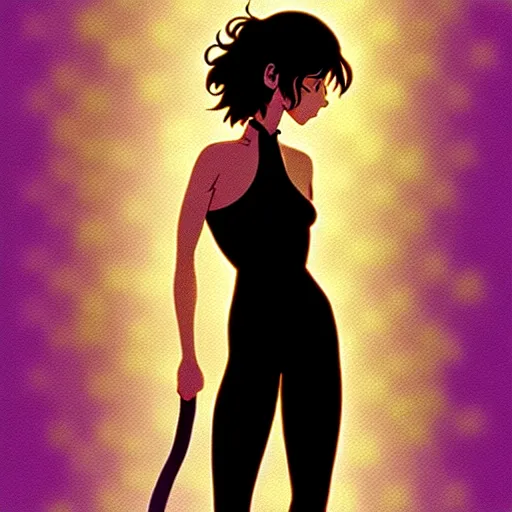 Image similar to flashdance movie, artstation, cartoon, elegant, highly detailed, digital painting, concept art, smooth, sharp focus, illustration, art by studio ghibli