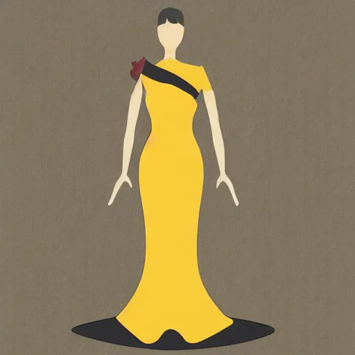 Image similar to women avatar minimalist wearing marriage dress,