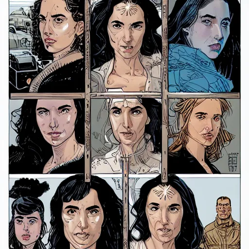 Image similar to portrait of a woman who looks like gal gadot and jennifer connelly, by laurie greasley and james stokoe