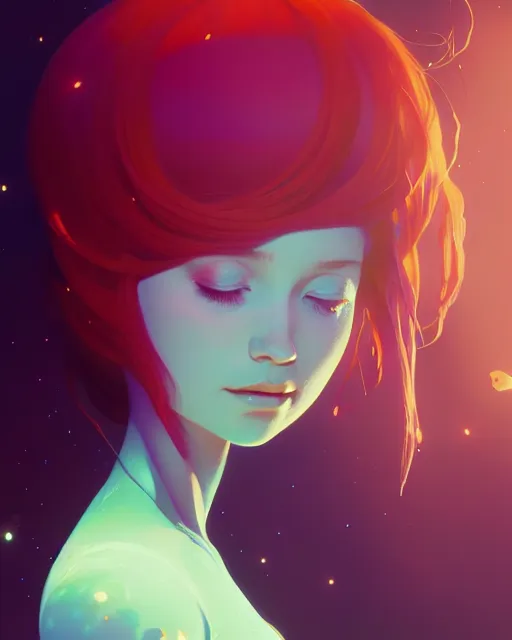 Prompt: portrait of a beautiful woman monster astronaut, bathed in light, octane render, unreal engine, gaudy colors, greg rutkowski, loish, rhads, beeple, makoto shinkai and lois van baarle, ilya kuvshinov, rossdraws, tom bagshaw, alphonse mucha, global illumination