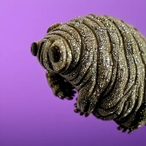 Image similar to tardigrade, water bear, covered in diamonds