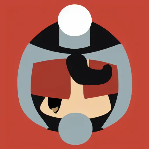 Image similar to face icon vector minimalist samurai jack tomine, adrian