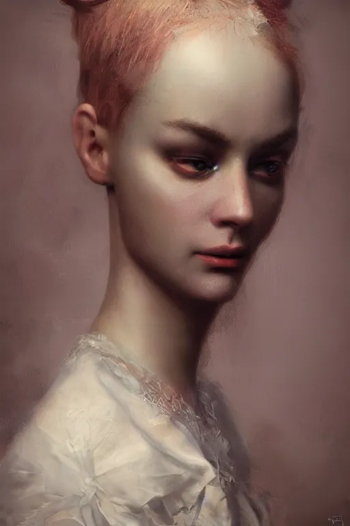 Image similar to hyper-detailed 3d render like an Oil painting, Female portrait art by Ray Caesar, trending on artstation, artstationHD, artstationHQ, 4k, 8k, octane render