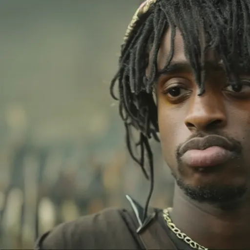 Image similar to playboi carti in vikings 4 k the detailed super realistic