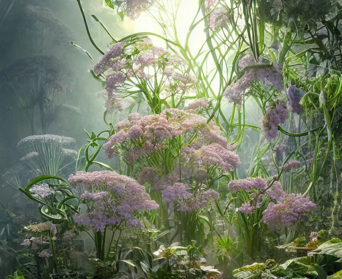 Image similar to transparent clear see - through image of twisting robots, lush botany, floral environment, ultra realistic, concept art, minimalism, photorealistic, octane render, 8 k, unreal engine. art by gustave dore and nori inoguchi and sam kaplan and zachary goulko and christopher marley and artgerm and alphonse mucha