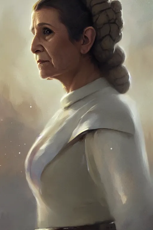 Prompt: candid portrait of george bush as princess leia by greg rutkowski