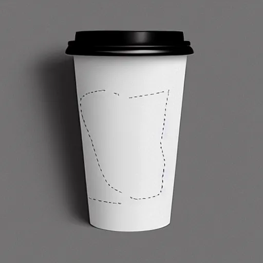 Prompt: super clean realistic coffee paper cup mockup