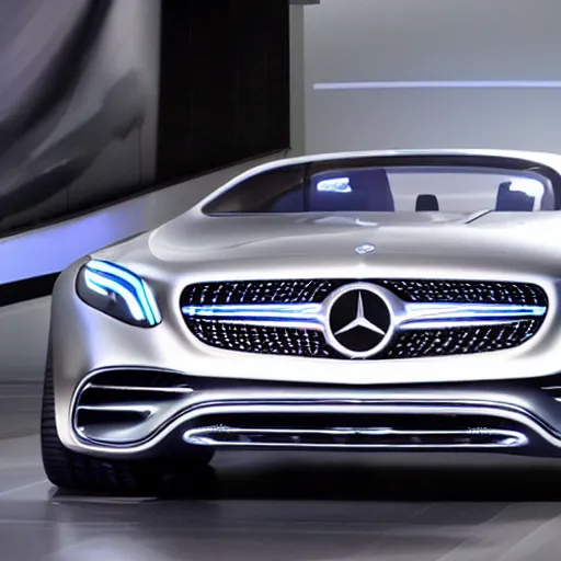 Prompt: Mercedes Benz concept car, four door