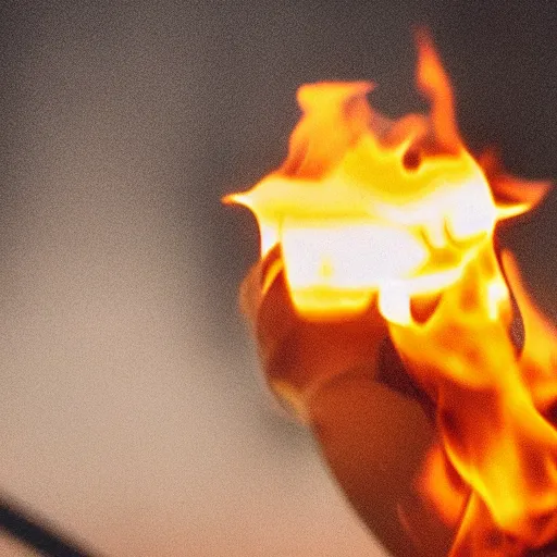 Image similar to close up shot of a burning joint, cinematic