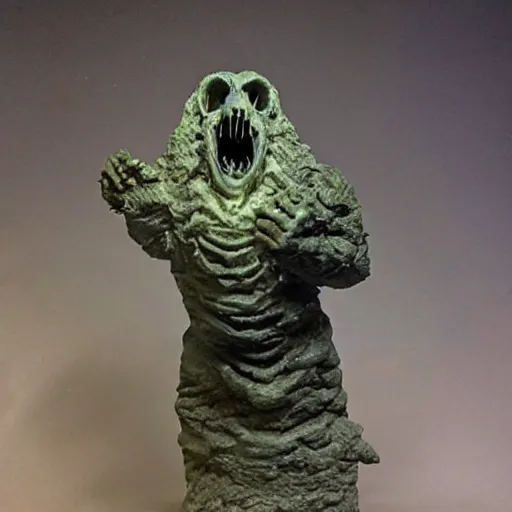 Prompt: unique monster from the abyss. interdimensional caretaker of the fallen. photo.