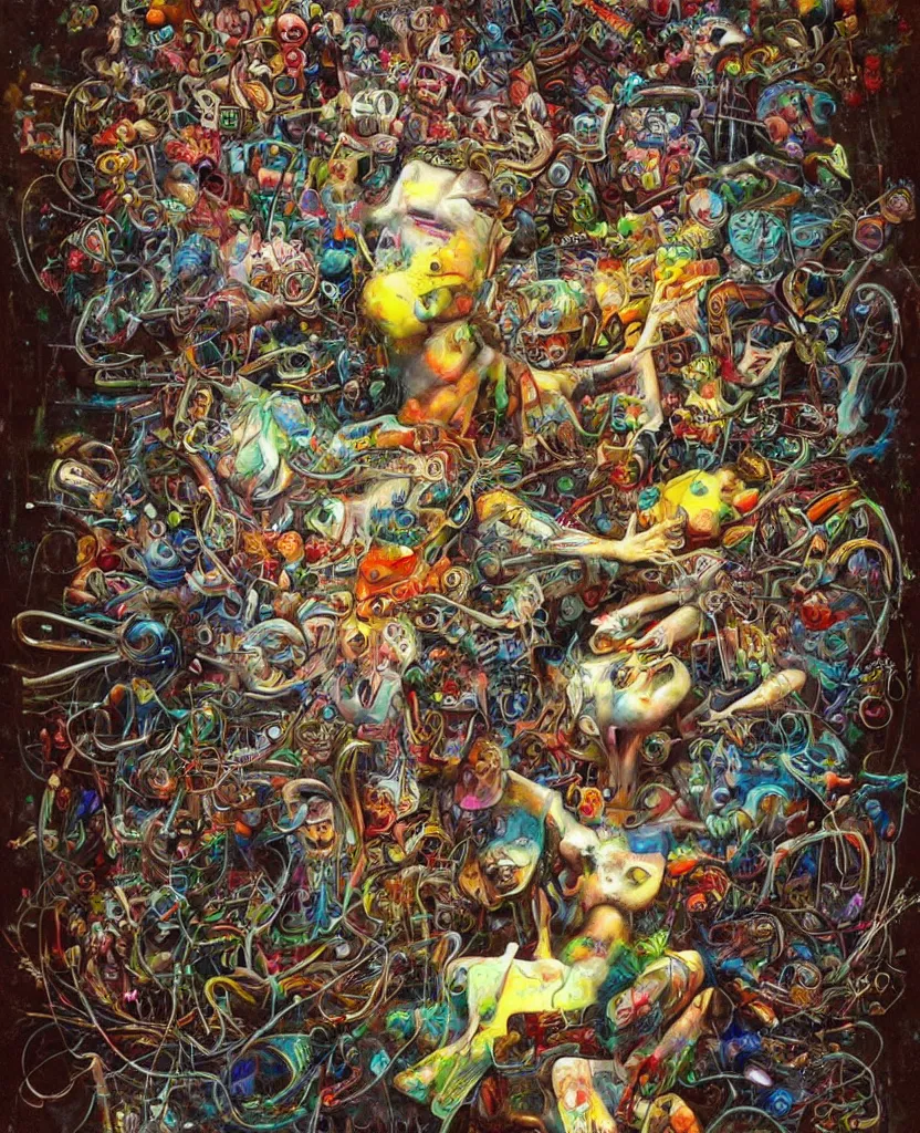 Image similar to image of random arts, weird, chaos, art, realism