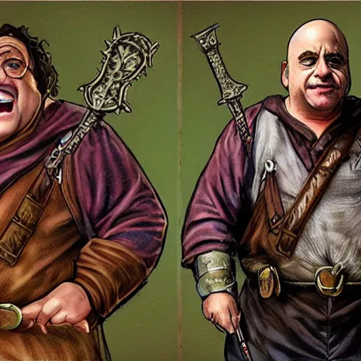 Image similar to Fantasy Danny Devito in Dungeons and Dragons, realistic