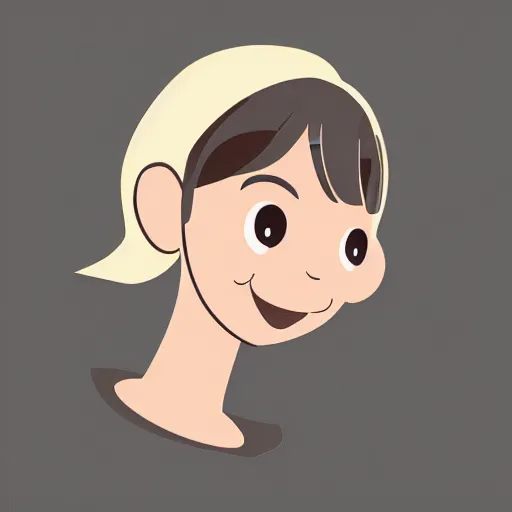 Image similar to simple digital illustration of a cute layered character